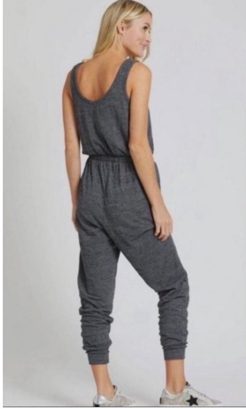 Free People Beach Bicoastal Gray Jumpsuit Women's Medium